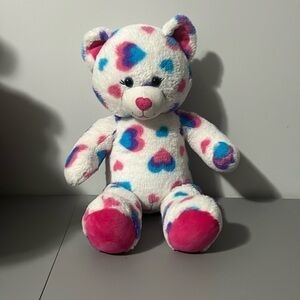 Build A Bear Rainbow Hearts Teddy Bear BAB 2015